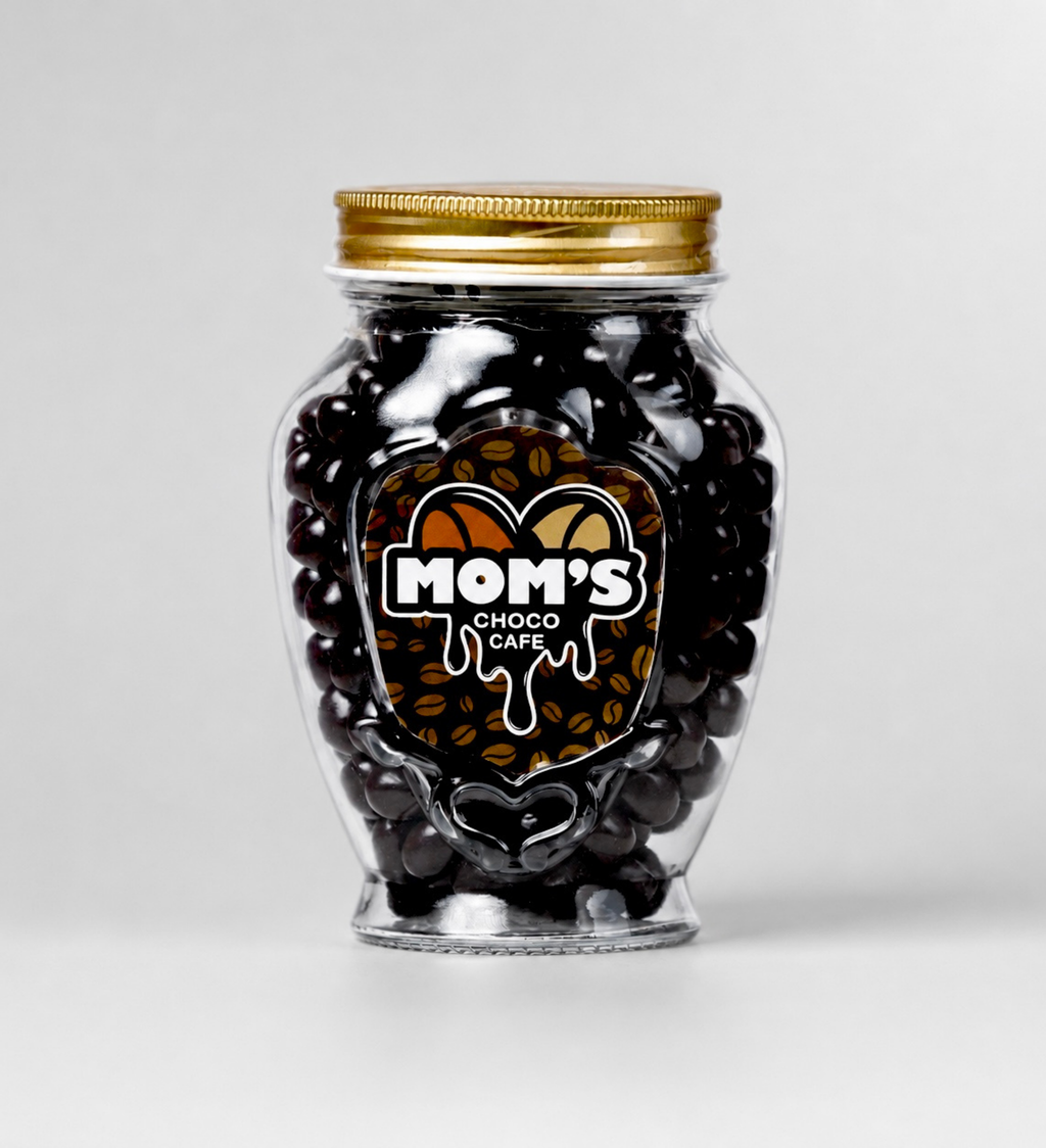 Mom's Choco Cafe Espresso - Bundle 4 Glass Jars Dark Chocolate (350g)