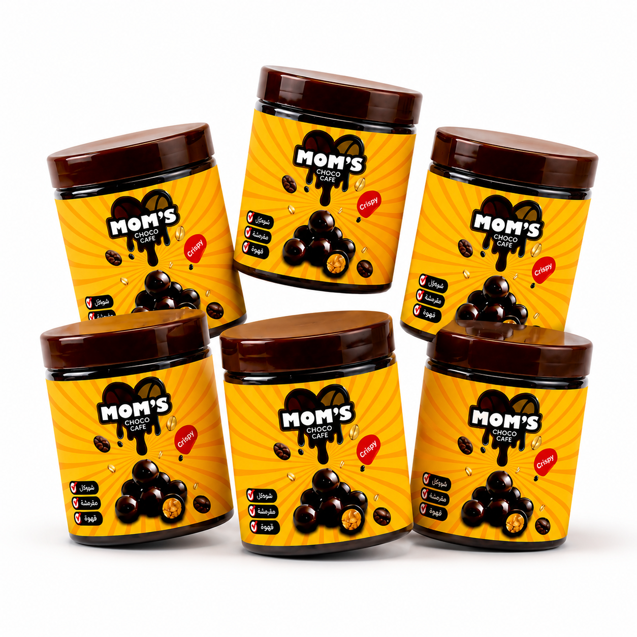 Oatmeal Crisp Coated with Coffee Chocolate - 6 Jars