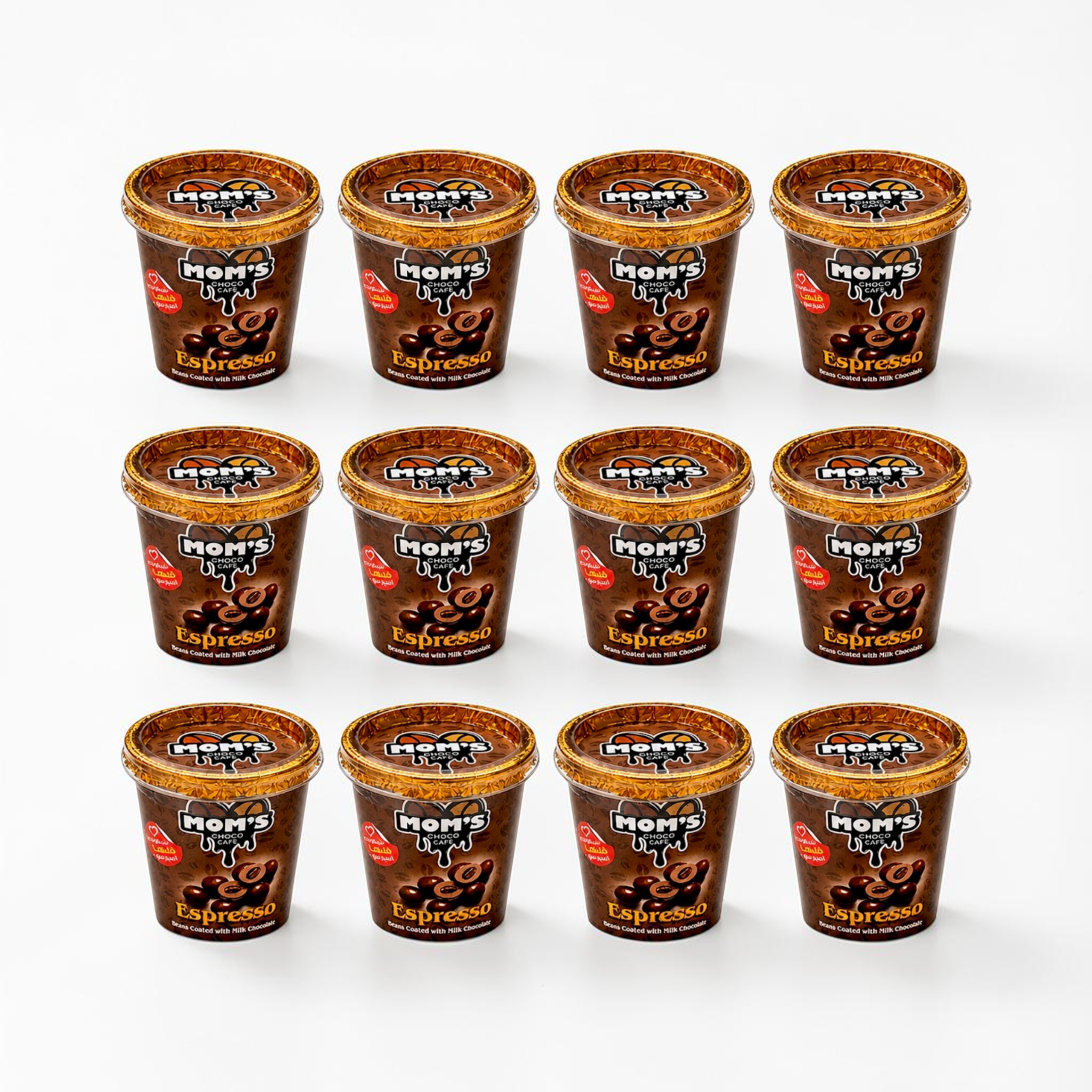 Mom's Espresso Beans Coated with Milk Chocolate - 12 pack