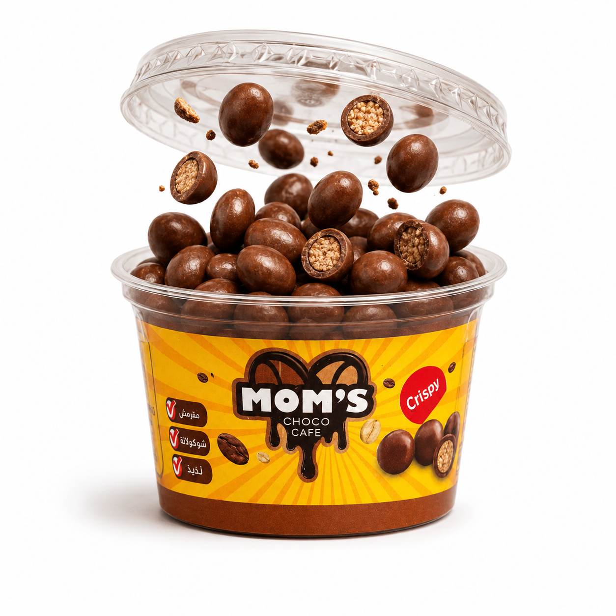 Mom's Crunchy Oats covered with coffee and chocolate 24 Cups