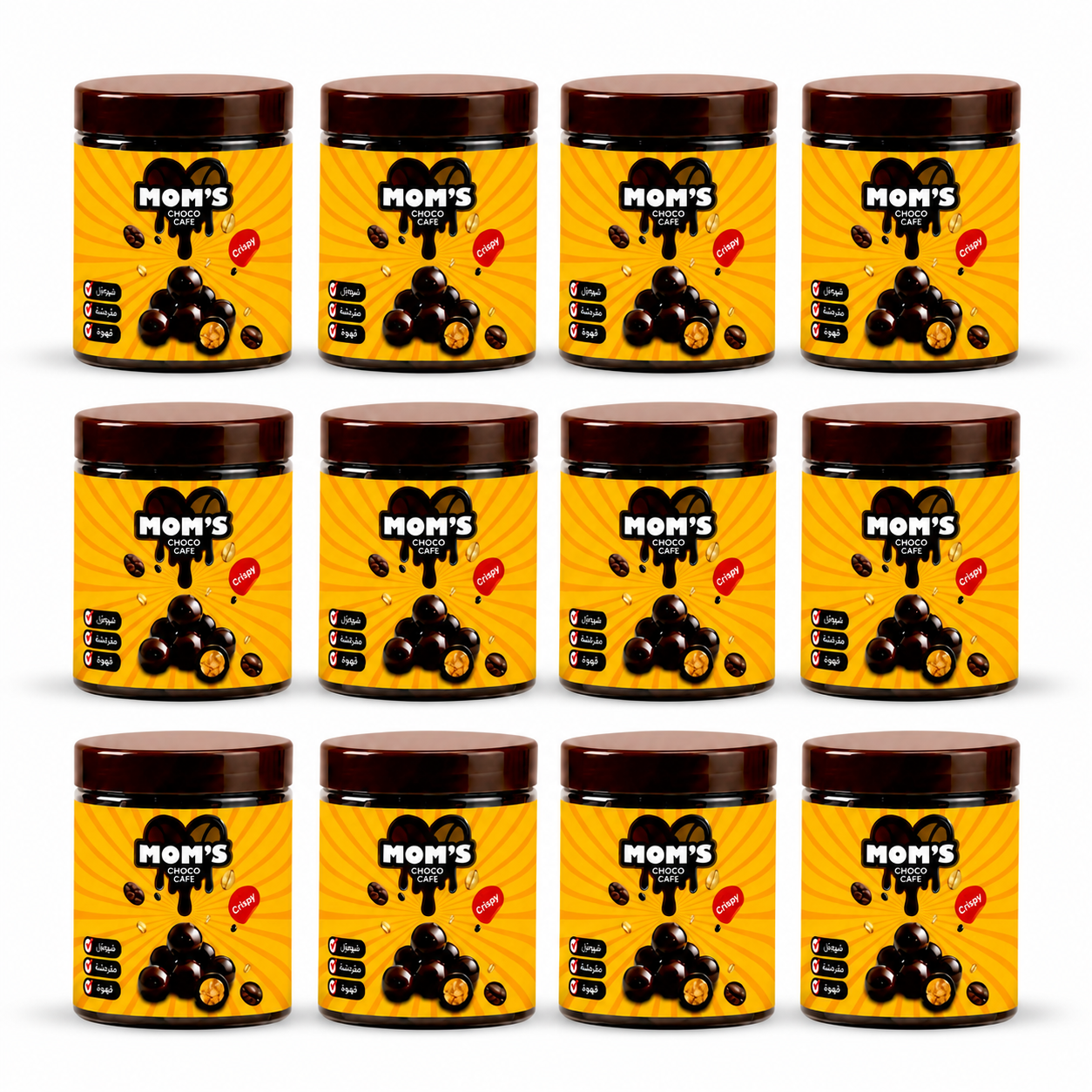 Oatmeal Crisp Coated with Coffee Chocolate - 12 Jars