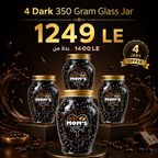 Mom's Choco Cafe Espresso - Bundle 4 Glass Jars Dark Chocolate (350g)