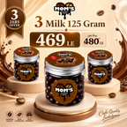 Mom's Choco Cafe Espresso - Bundle 3 Glass Jars Milk Chocolate (125g)