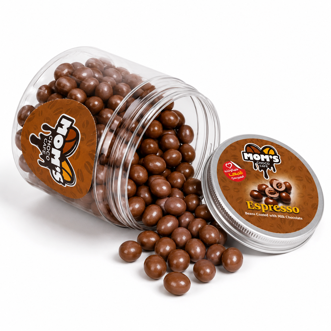 Mom's Espresso Beans Coated with Milk Chocolate - 3 Jars
